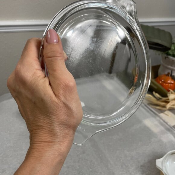 VTG Pyrex Set #472, Sandalwood, 1 1/2 Pt W/ Pyrex lid & #471, 1 Pt W/lid - Picture 11 of 12